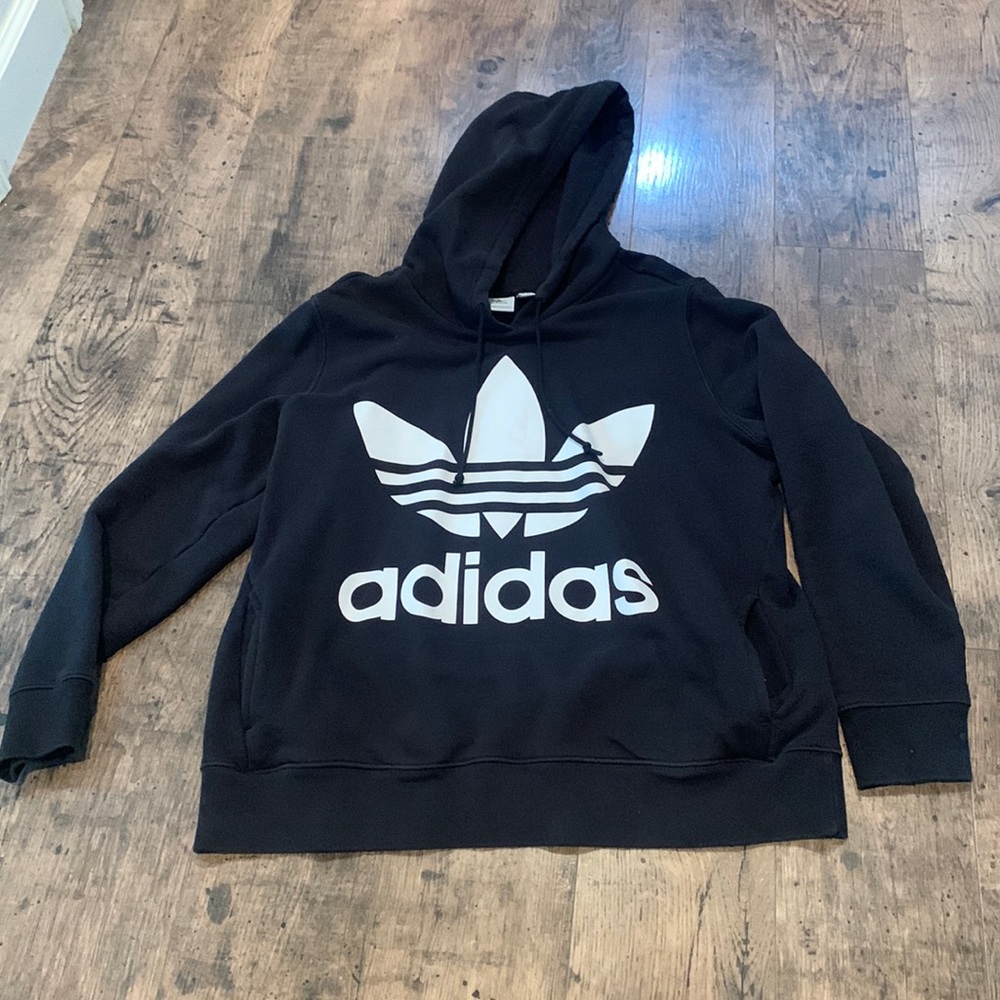 Black adidas hoodie.  Lightly worn